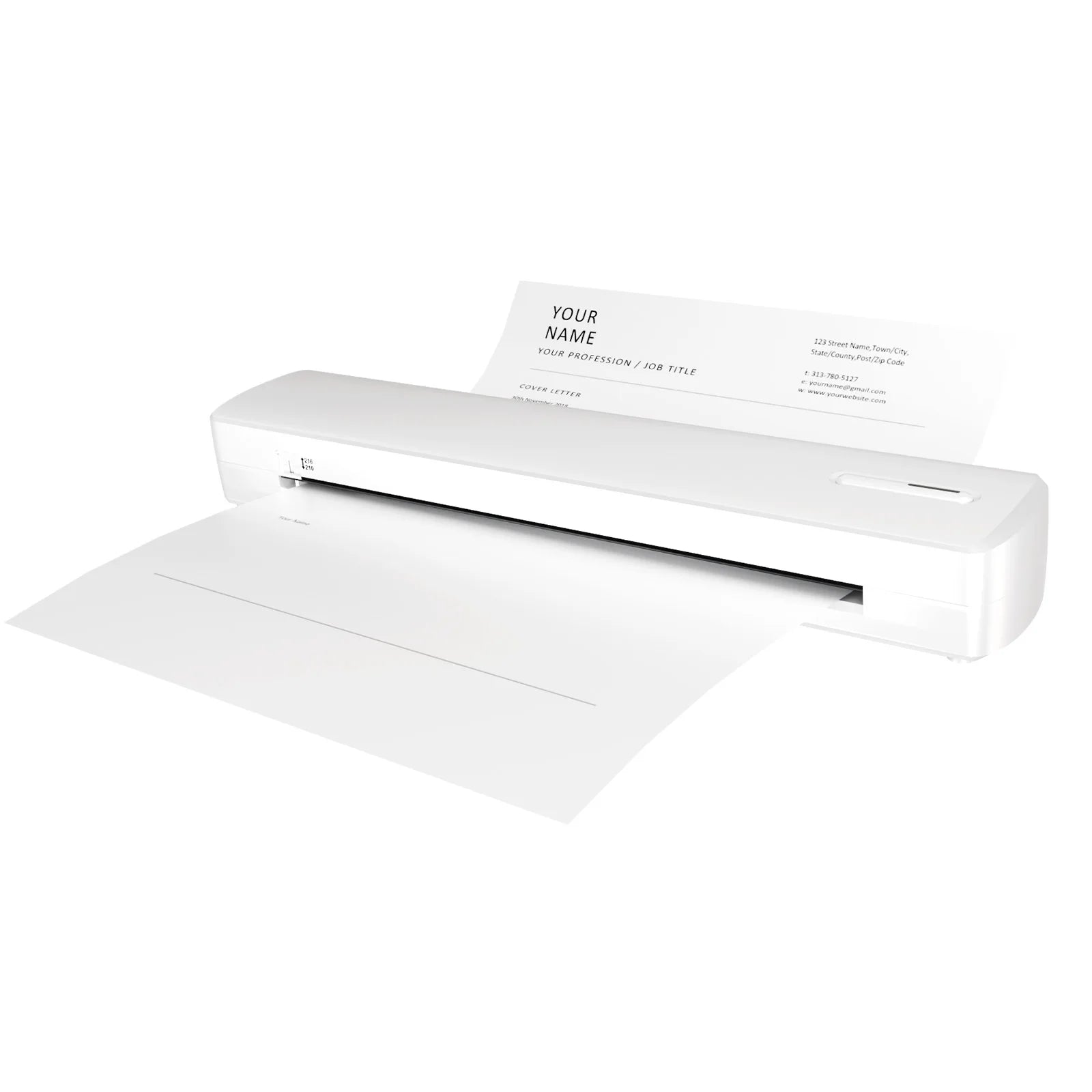 Portable Wireless Thermal Printer – Inkless A4 Mobile Printer, 300DPI Bluetooth Compatible with Android/iOS for Travel, Work & Home