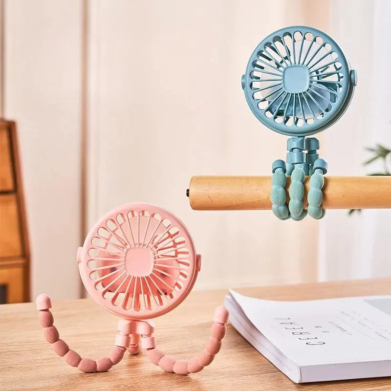 Mini Fan: USB Rechargeable Clip Fan
