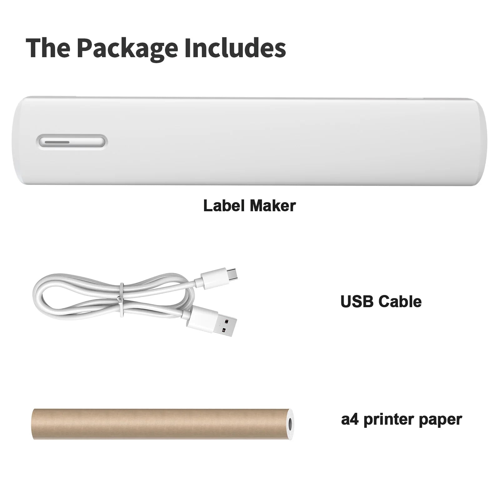 Portable Wireless Thermal Printer – Inkless A4 Mobile Printer, 300DPI Bluetooth Compatible with Android/iOS for Travel, Work & Home
