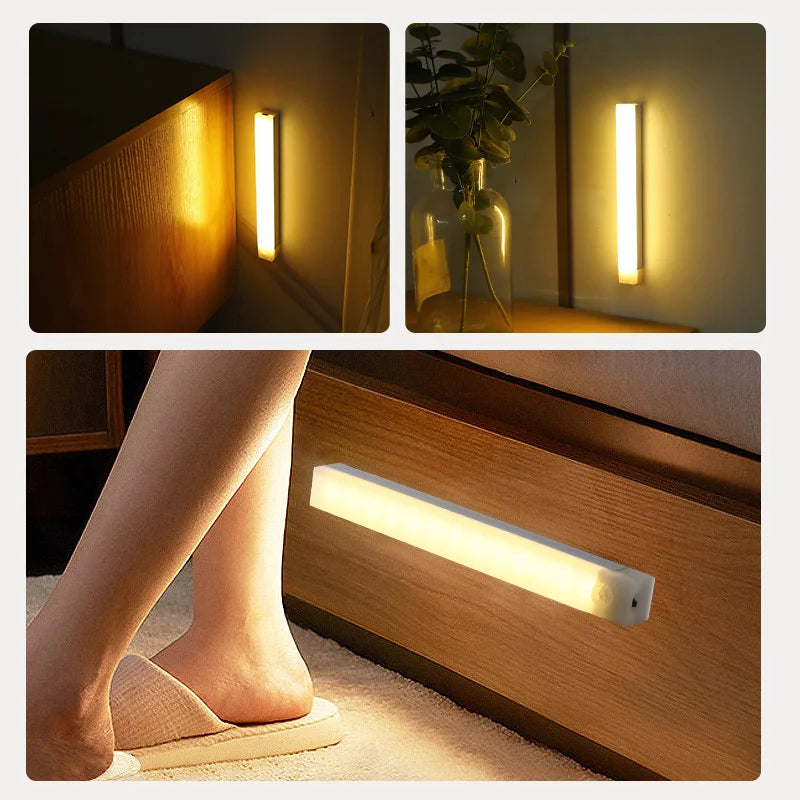 Rechargeable Motion Sensor LED Bar Light: Magnetic Cabinet Lamp