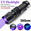 UV Flashlight – Zoomable LED Ultraviolet Black Light Torch for Pet Urine, Stain Detection, Currency Verification & Inspection (AA Powered)