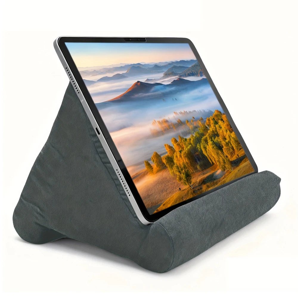 Sponge Pillow Tablet Stand: Multi-Angle Soft Holder for Bed & Couch