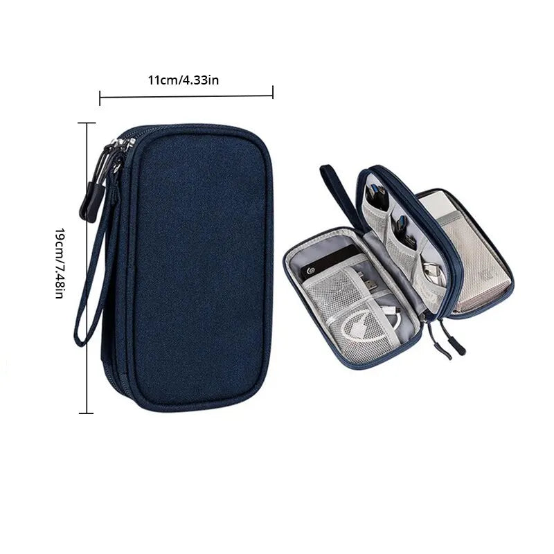 Portable Digital Storage Bag – USB Cable Organizer & Charger Holder
