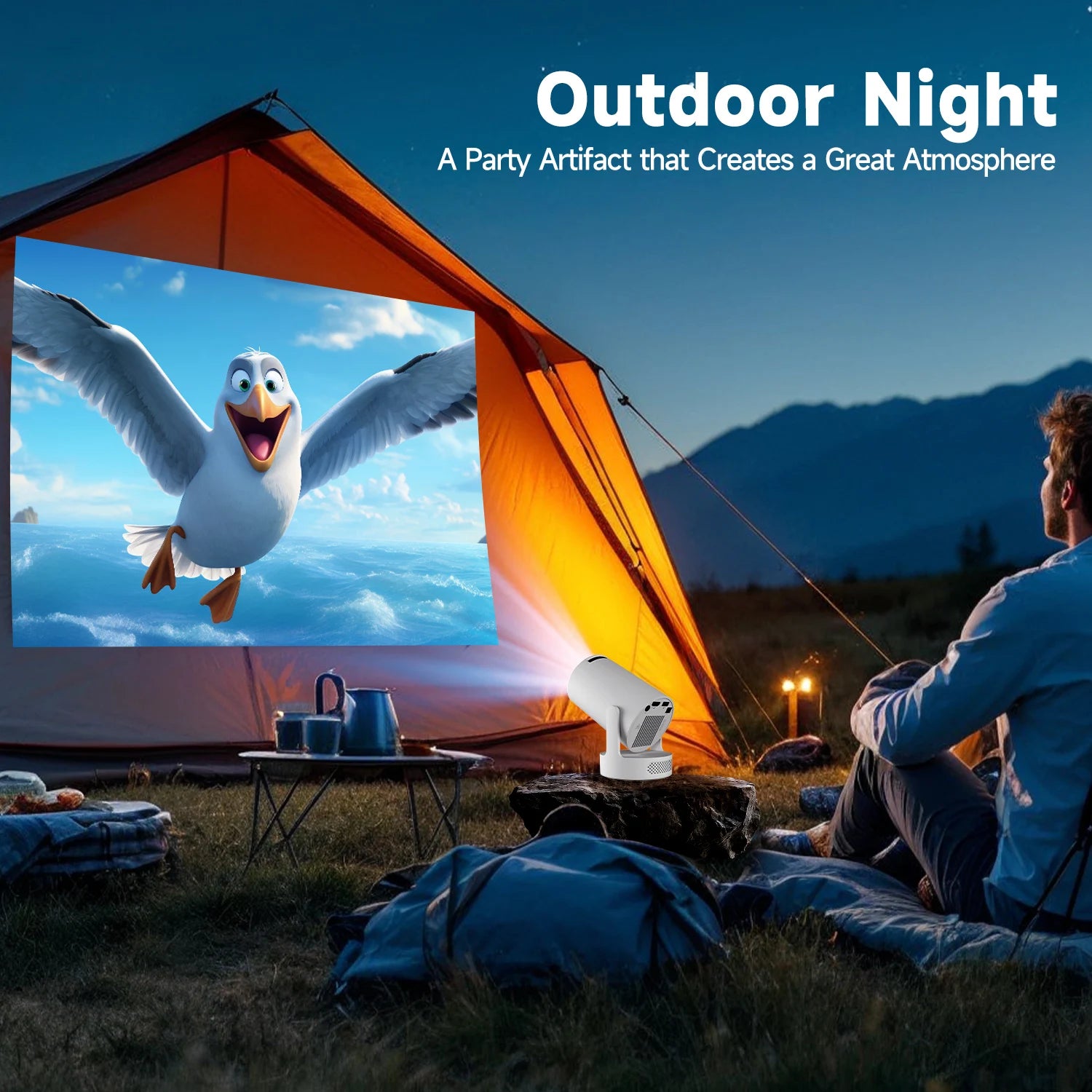 Smart Projector with Voice Remote & WiFi