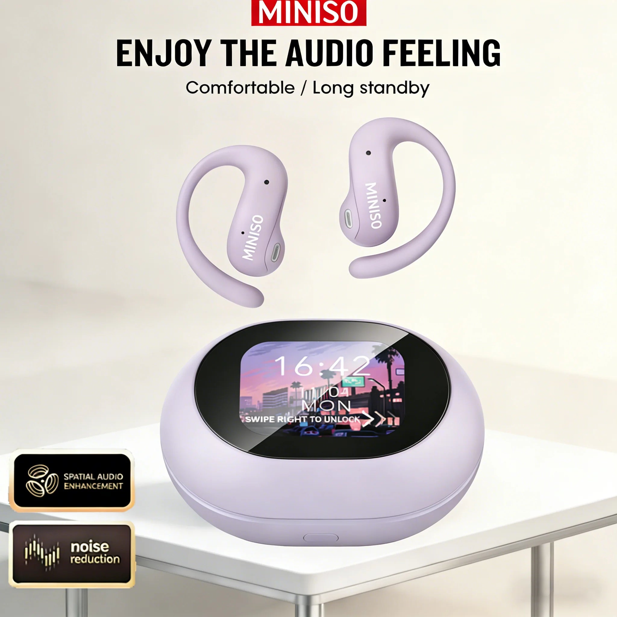 AI Translation Earbuds with Touchscreen & Bluetooth 5.4