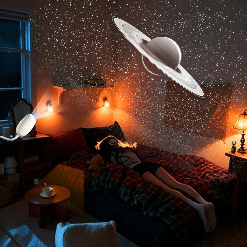 Mini Galaxy Star Projector | 2-in-1 Night Light & Atmosphere Lamp