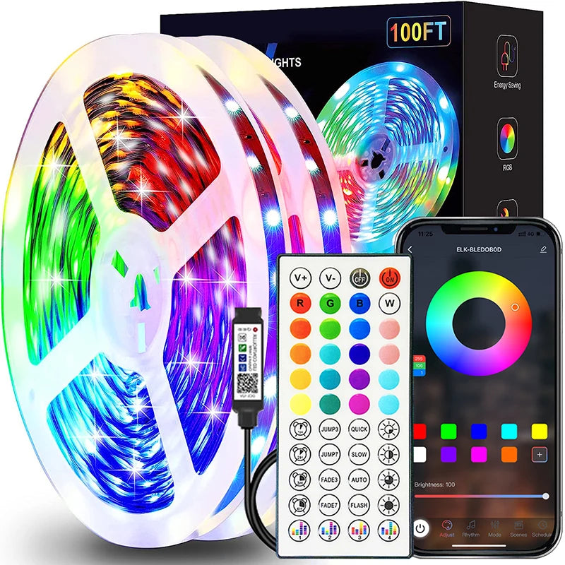 RGB LED Strip Lights 1M-40M: APP Control Music Sync Room Decor