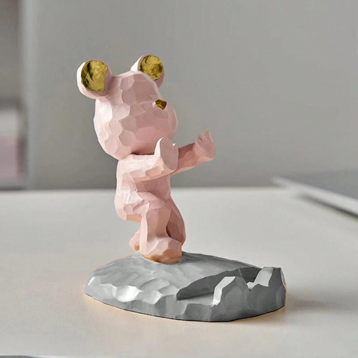 Cartoon Bear Phone Tablet Stand: Cute Lazy Bracket for Home Desk Decor