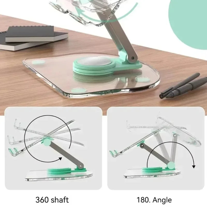 360° Acrylic Tablet Stand: Foldable Adjustable Holder for 4.7-13" Devices