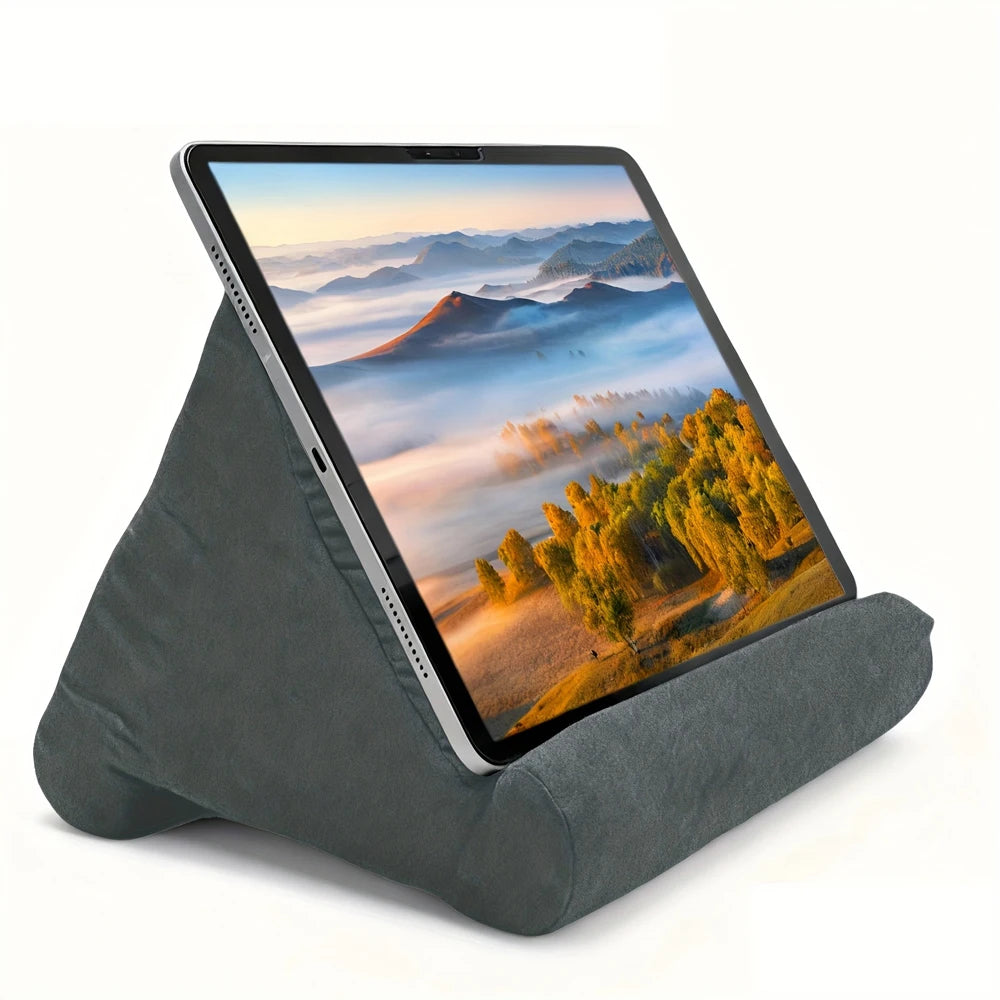Sponge Pillow Tablet Stand: Multi-Angle Soft Holder for Bed & Couch