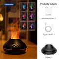 Volcano Aromatherapy Diffuser – Portable Desktop Essential Oil Diffuser with 7-Color Flame Night Light, Ultrasonic Cool Mist Humidifier, Waterless Auto-Off, Silent Operation