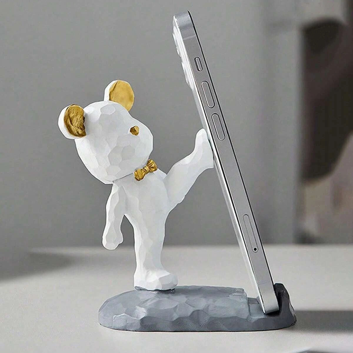 Cartoon Bear Phone Tablet Stand: Cute Lazy Bracket for Home Desk Decor