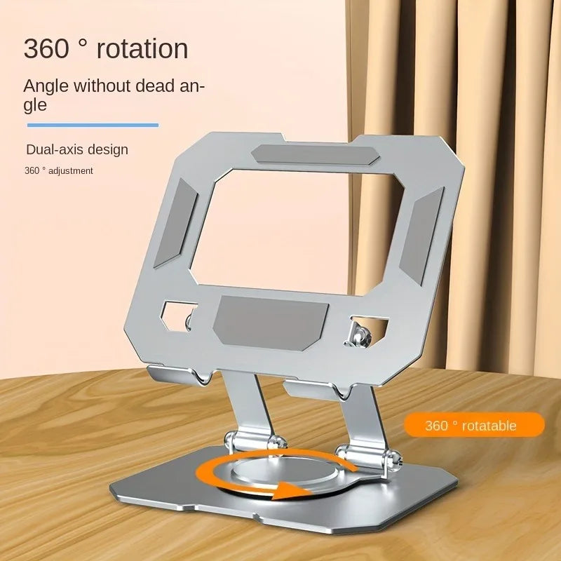 360° Rotating Tablet Stand: Foldable Desktop Holder for 4.7-12" Devices