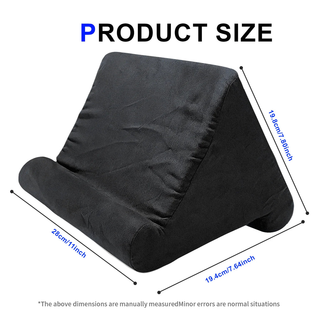 Sponge Pillow Tablet Stand: Multi-Angle Soft Holder for Bed & Couch