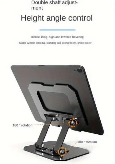 360° Rotating Tablet Stand: Foldable Desktop Holder for 4.7-12" Devices