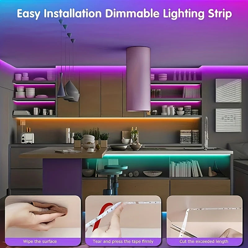 RGB LED Strip Lights 1M-40M: APP Control Music Sync Room Decor