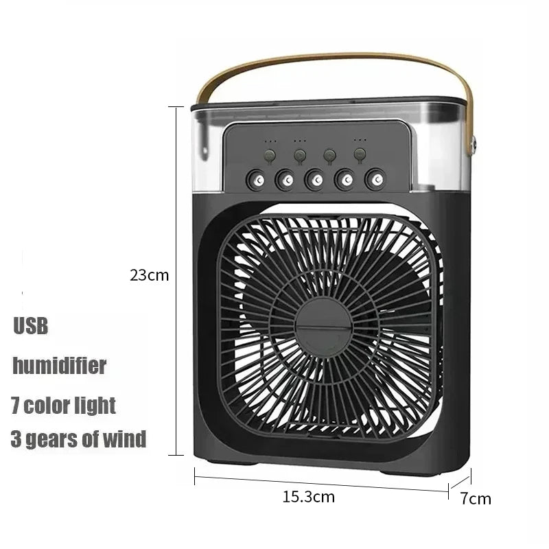 3-in-1 Portable Air Cooler: Fan, Humidifier & Night Light