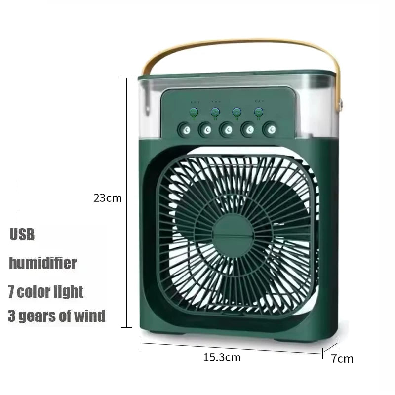 3-in-1 Portable Air Cooler: Fan, Humidifier & Night Light