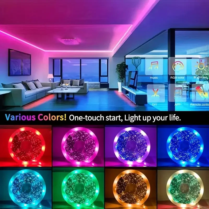 RGB LED Strip Lights 1M-40M: APP Control Music Sync Room Decor