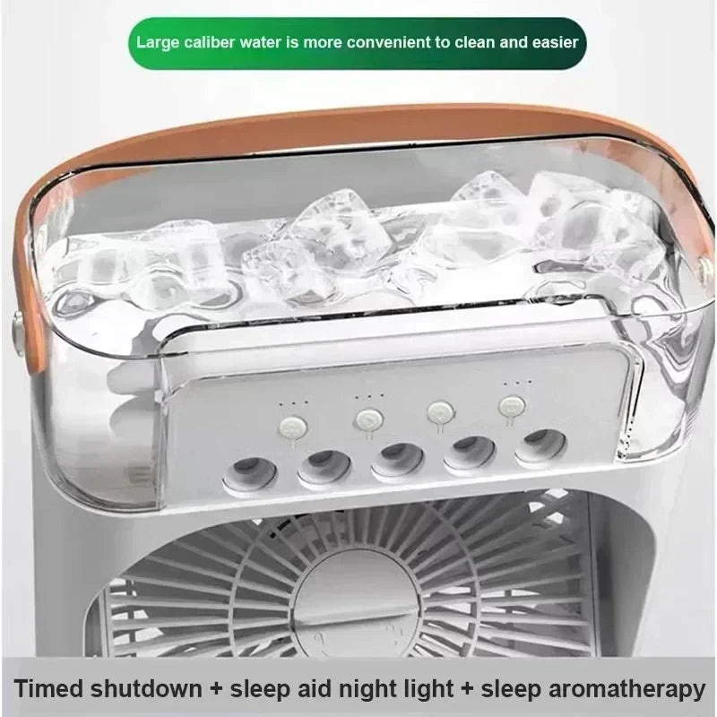 3-in-1 Portable Air Cooler: Fan, Humidifier & Night Light