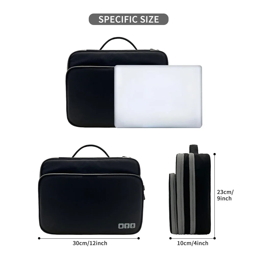 3-Layer Waterproof Cable & Electronics Organizer