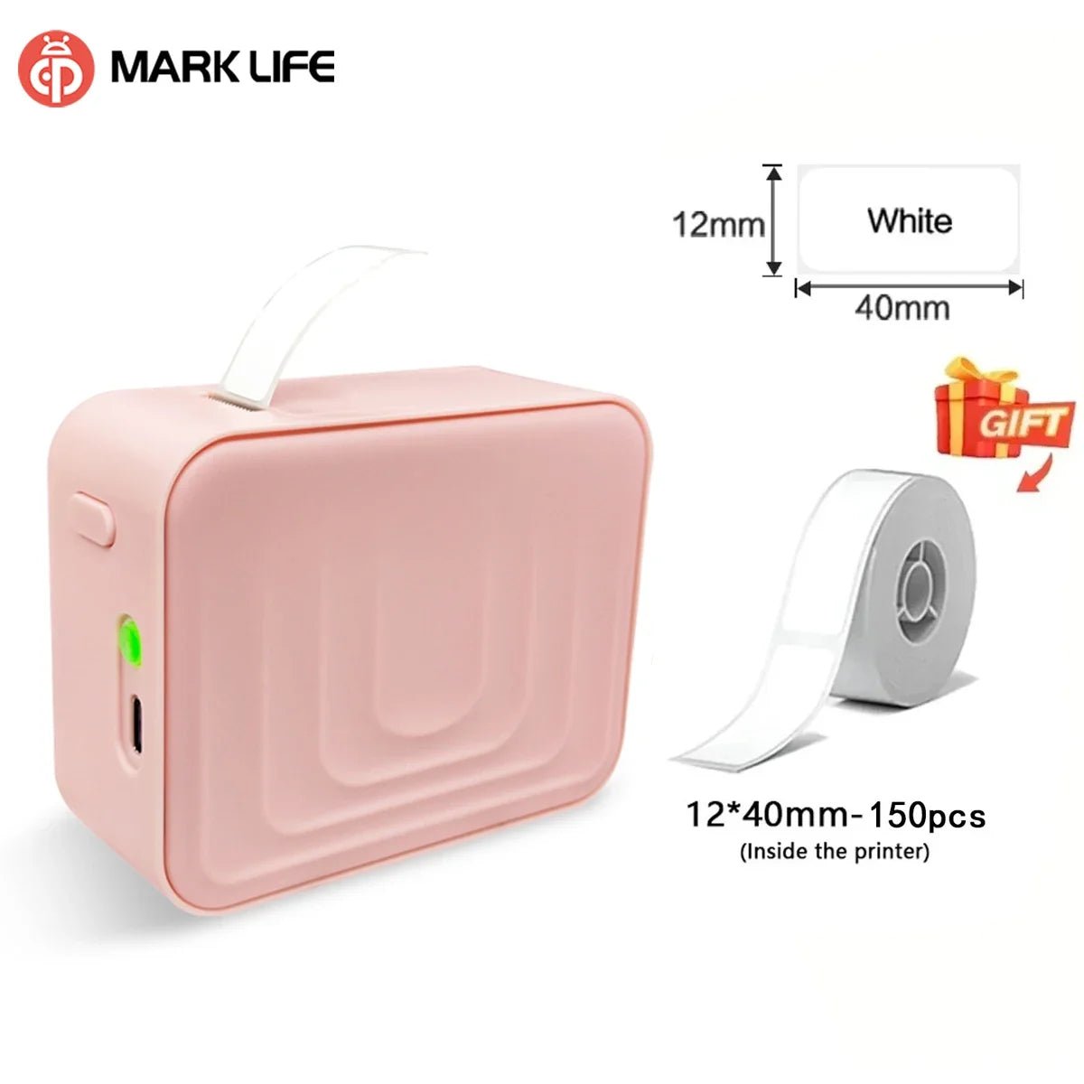 Mini Thermal Label Printer – Portable Wireless Bluetooth Labeling Sticker Machine