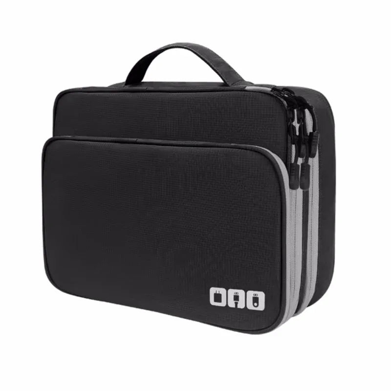 3-Layer Waterproof Cable & Electronics Organizer