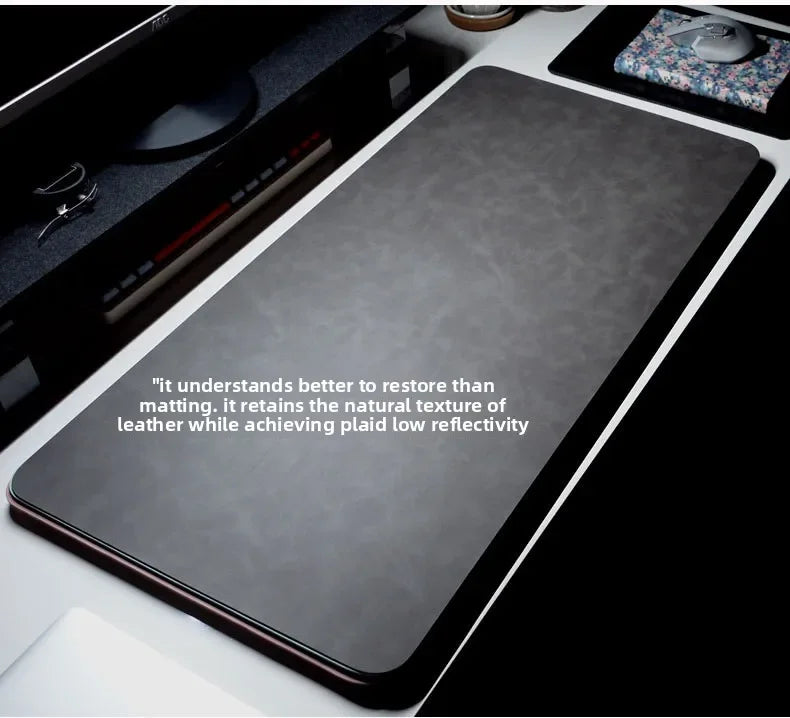 3-Piece PU Desk Mat Set | Waterproof Mouse Pad with Wrist Rest & Non-Slip Base