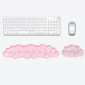 Transparent Silicone Mouse Pad and Keyboard Mat with Memory Foam Wrist Support | Anti-Slip & Ergonomic
