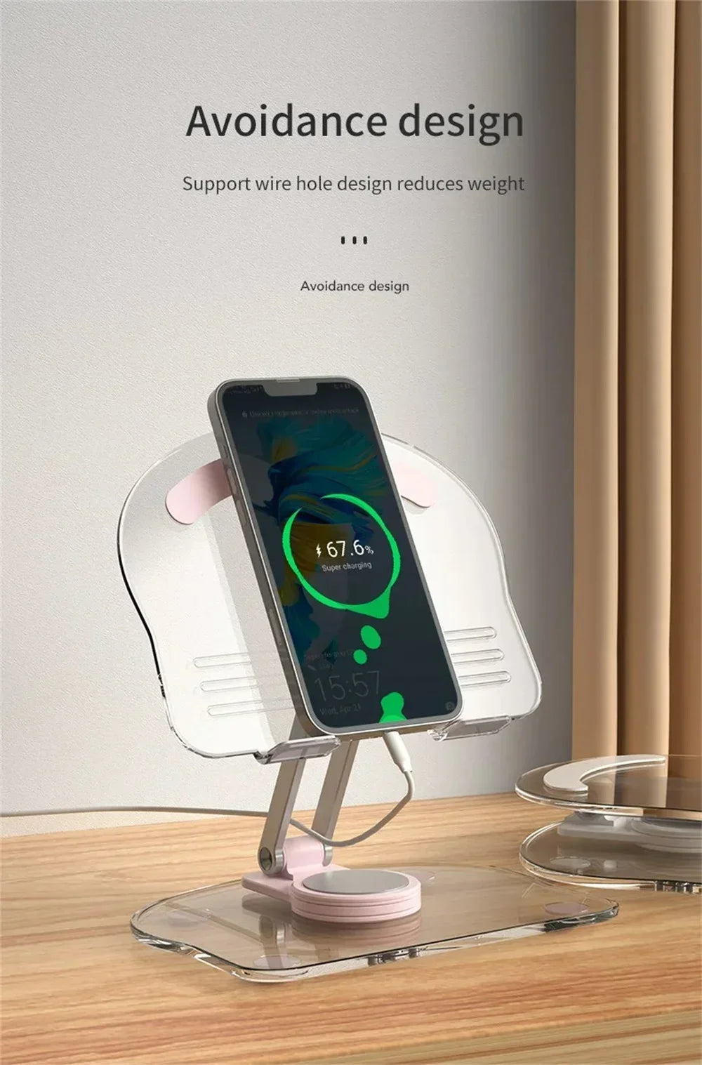 360° Acrylic Tablet Stand: Foldable Adjustable Holder for 4.7-13" Devices