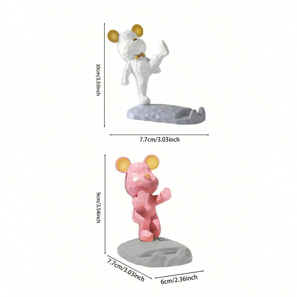 Cartoon Bear Phone Tablet Stand: Cute Lazy Bracket for Home Desk Decor