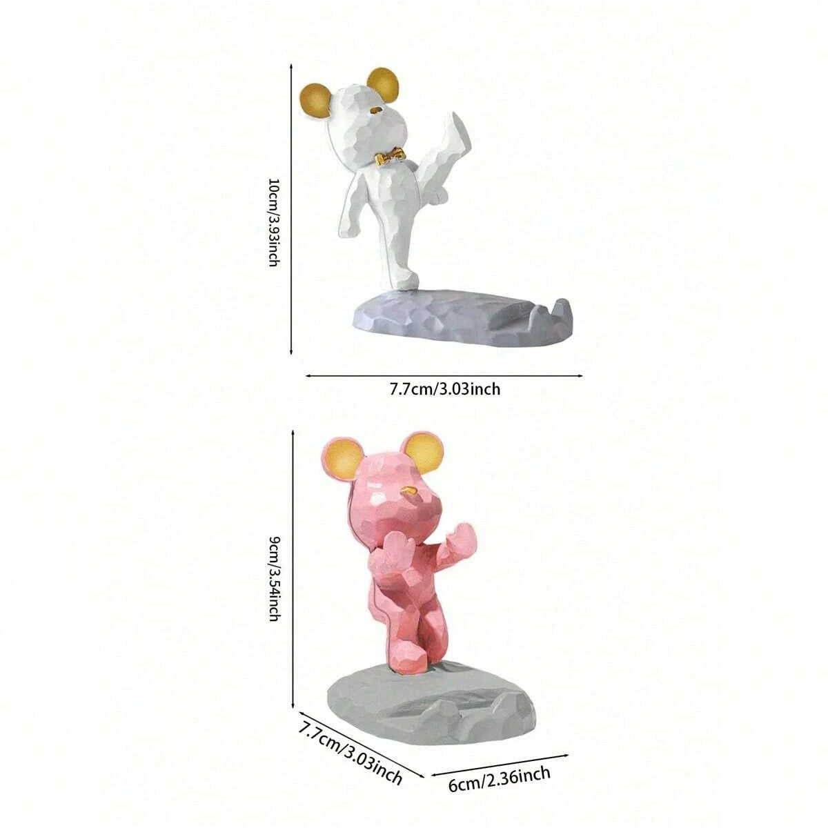 Cartoon Bear Phone Tablet Stand: Cute Lazy Bracket for Home Desk Decor