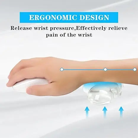 Transparent Silicone Mouse Pad and Keyboard Mat with Memory Foam Wrist Support | Anti-Slip & Ergonomic
