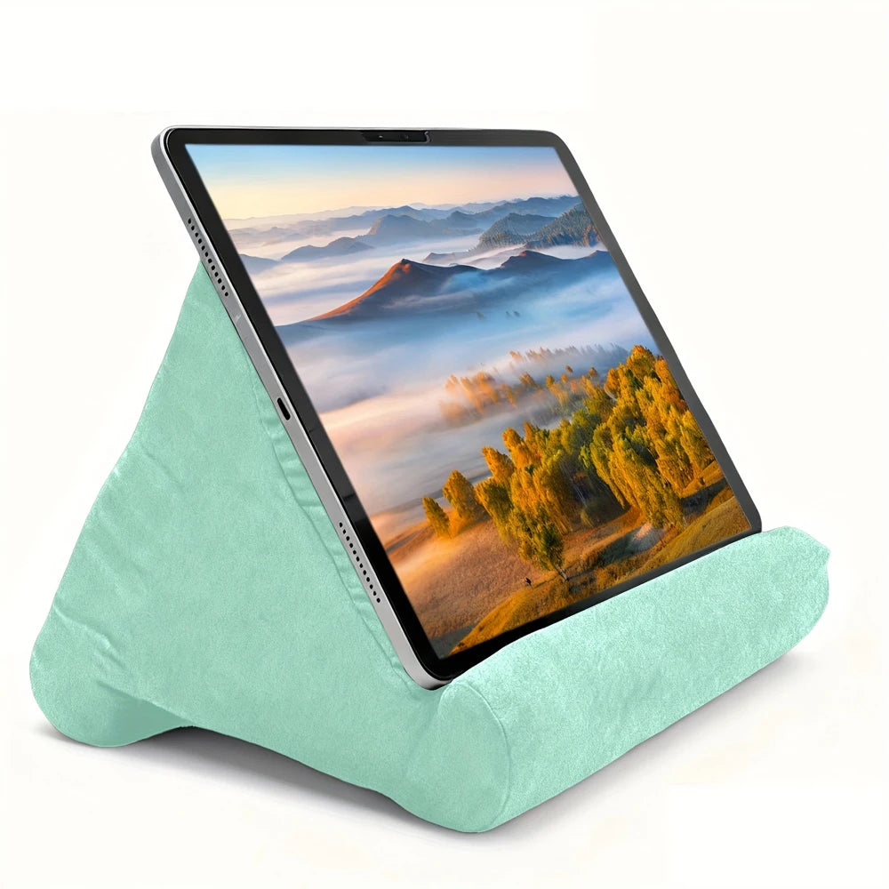 Sponge Pillow Tablet Stand: Multi-Angle Soft Holder for Bed & Couch