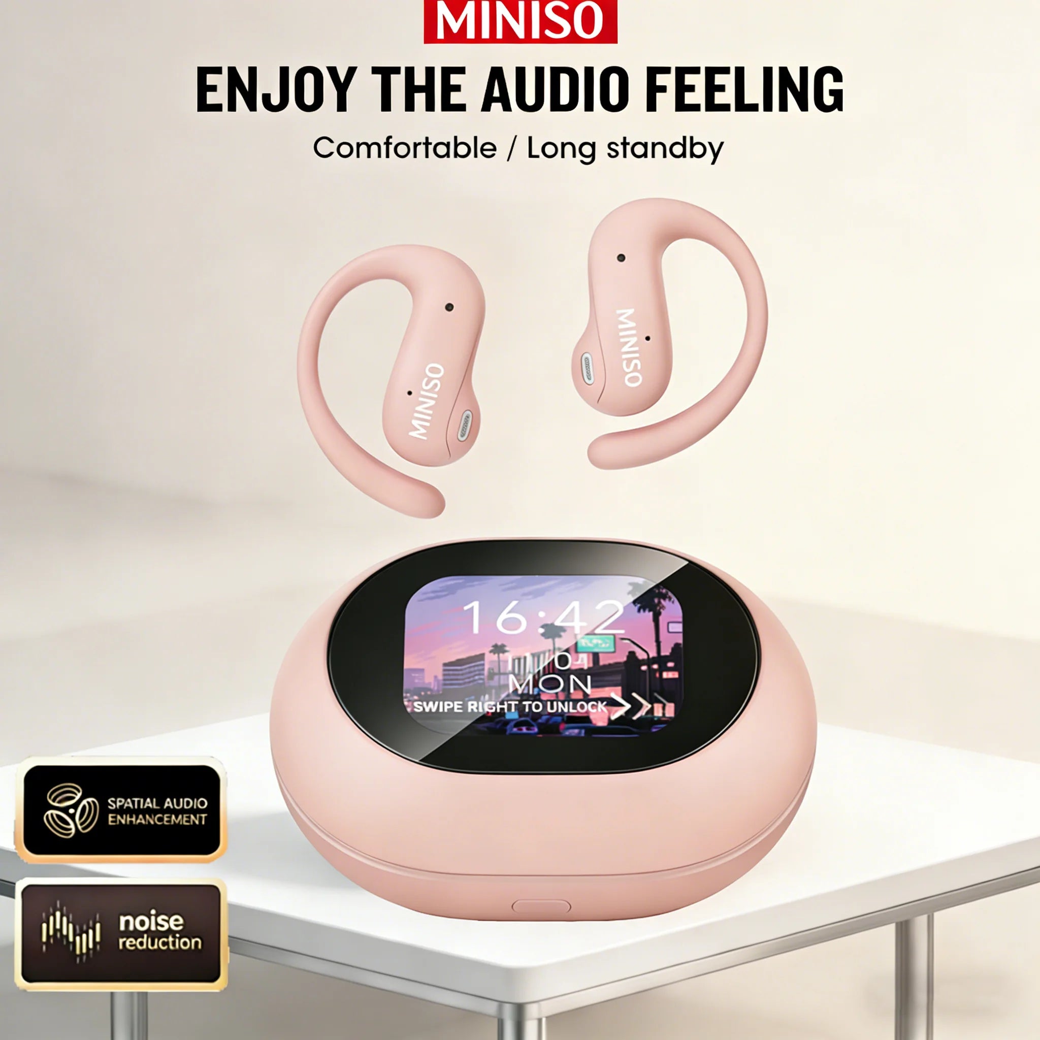 AI Translation Earbuds with Touchscreen & Bluetooth 5.4