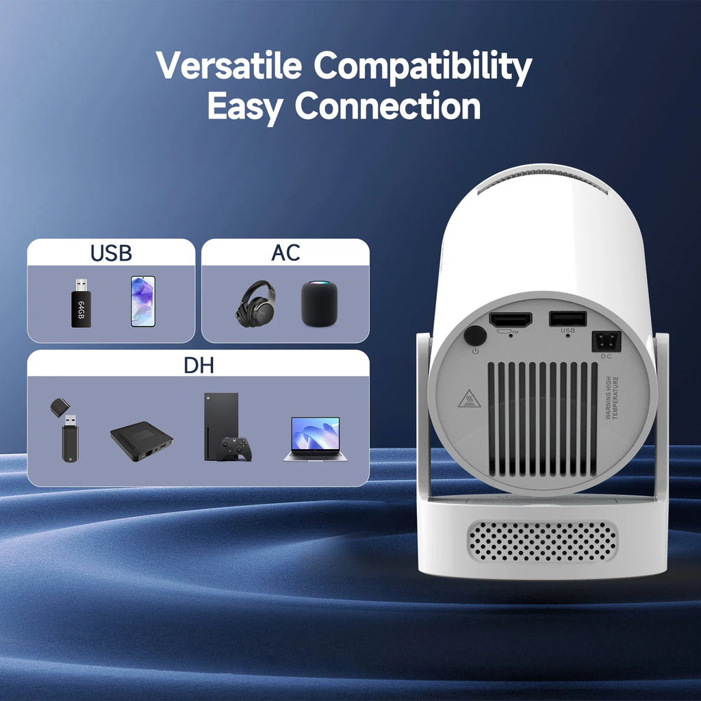 Smart Projector with Voice Remote & WiFi