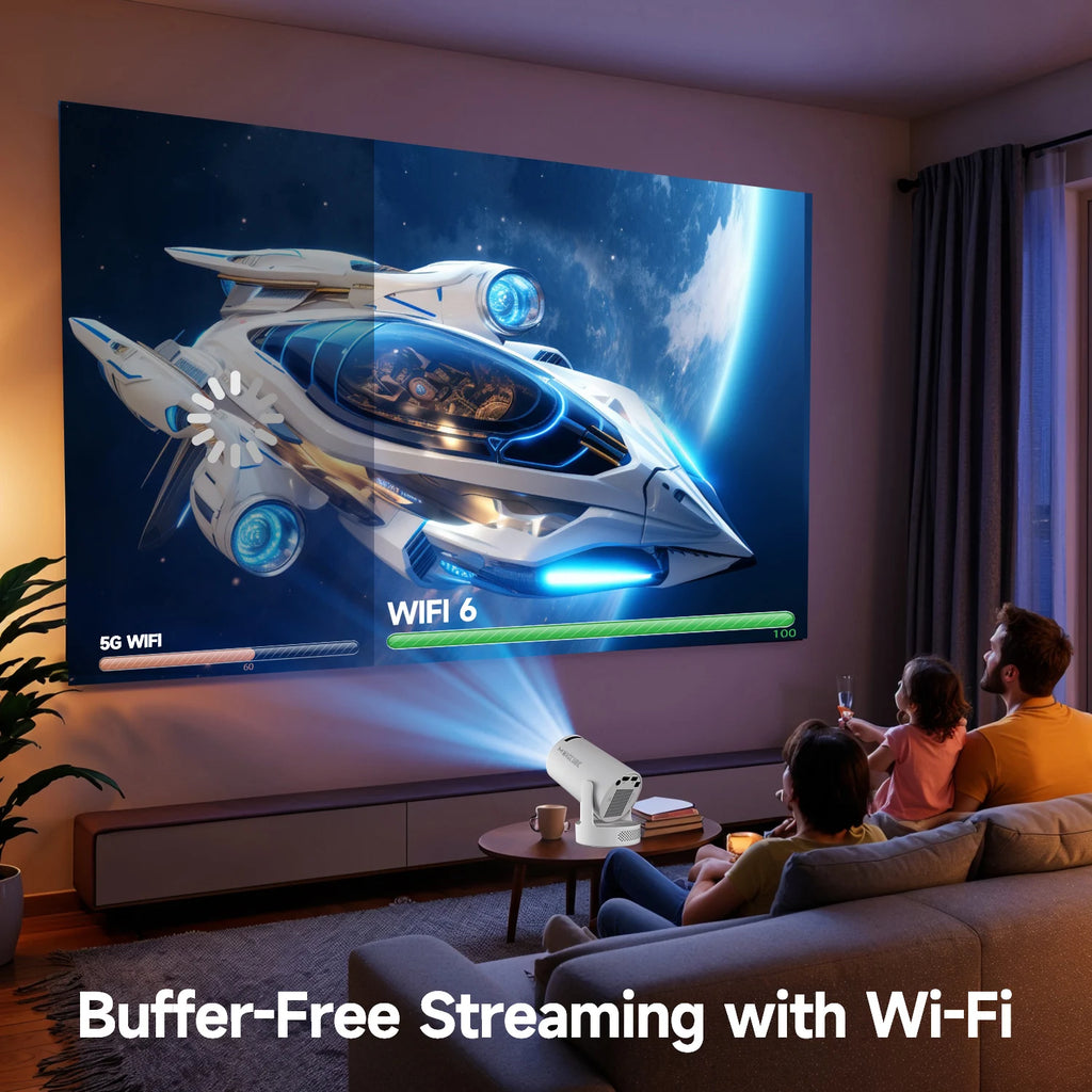 Smart Projector with Voice Remote & WiFi