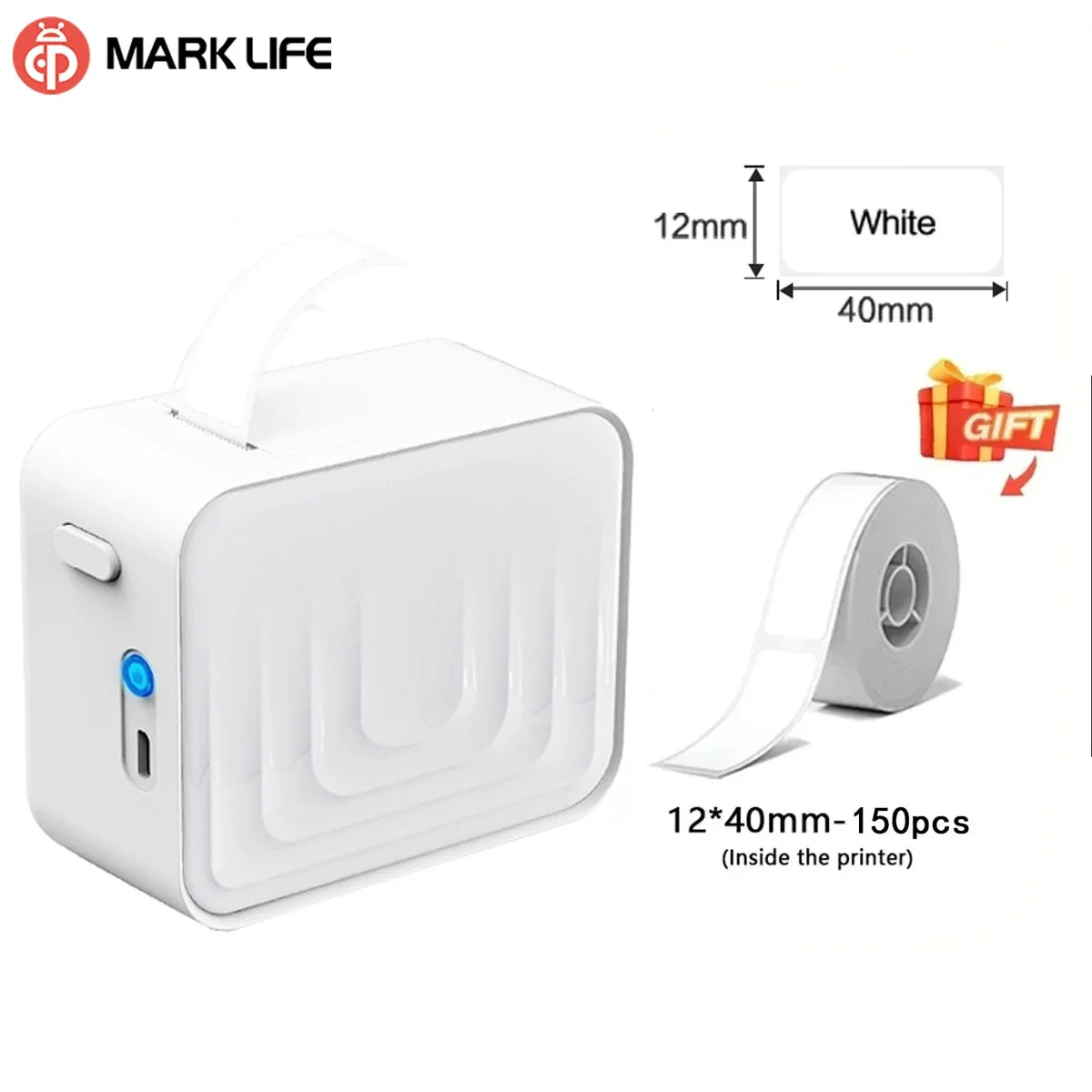 Mini Thermal Label Printer – Portable Wireless Bluetooth Labeling Sticker Machine