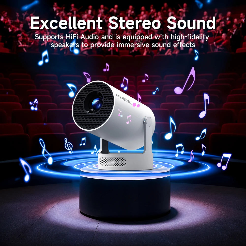 Smart Projector with Voice Remote & WiFi