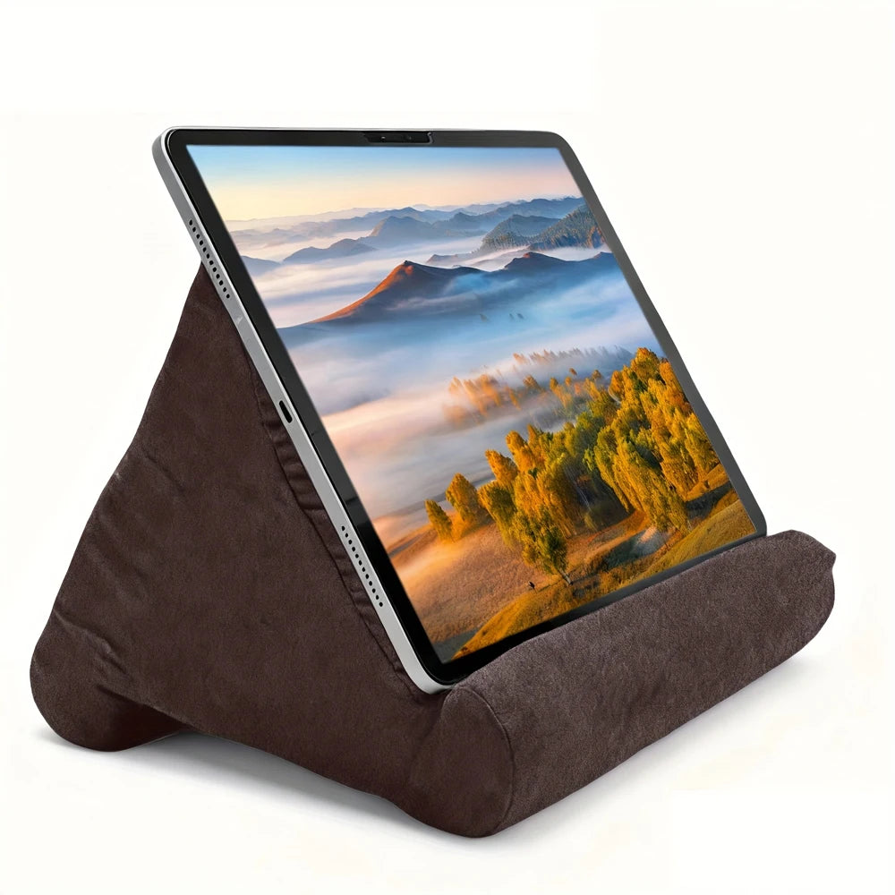 Sponge Pillow Tablet Stand: Multi-Angle Soft Holder for Bed & Couch