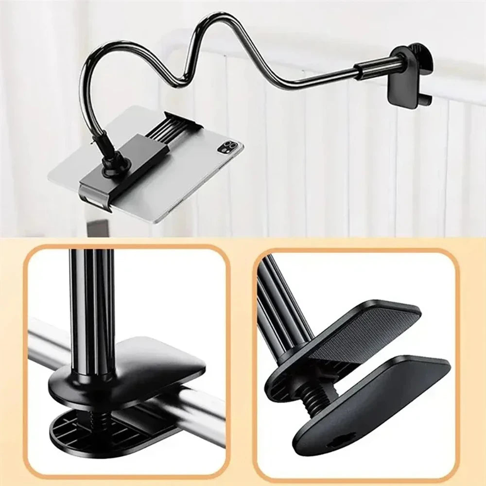 360° Flexible Gooseneck Tablet/Phone Stand with C-Clamp for Bed/Desk