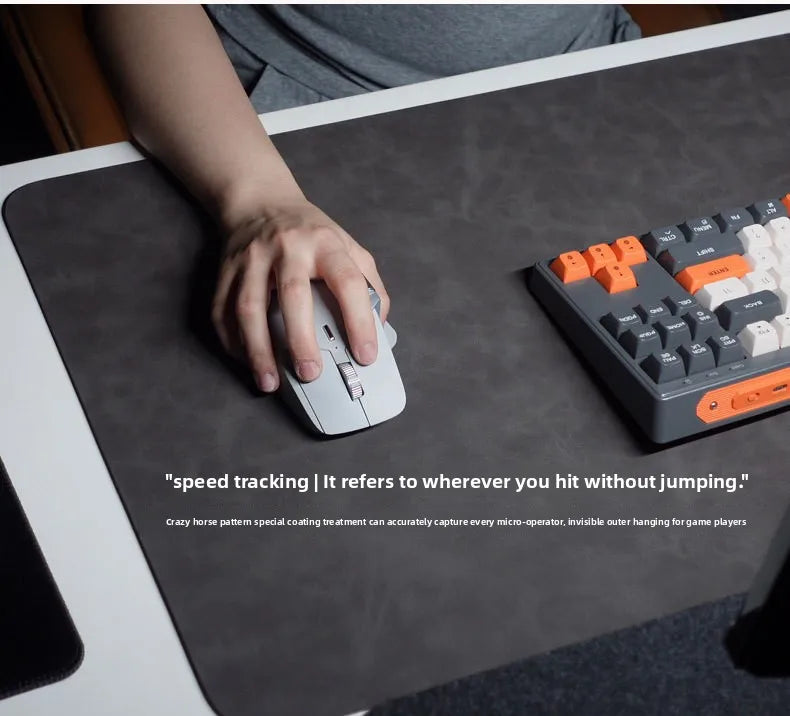3-Piece PU Desk Mat Set | Waterproof Mouse Pad with Wrist Rest & Non-Slip Base