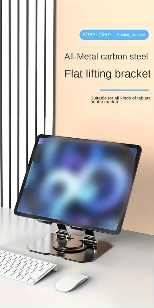 360° Rotating Tablet Stand: Foldable Desktop Holder for 4.7-12" Devices