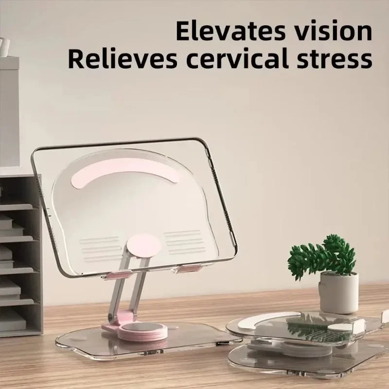 360° Acrylic Tablet Stand: Foldable Adjustable Holder for 4.7-13" Devices