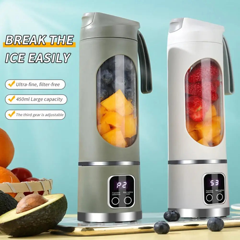Portable 450ml Blender: Dual-Speed Rechargeable Juicer