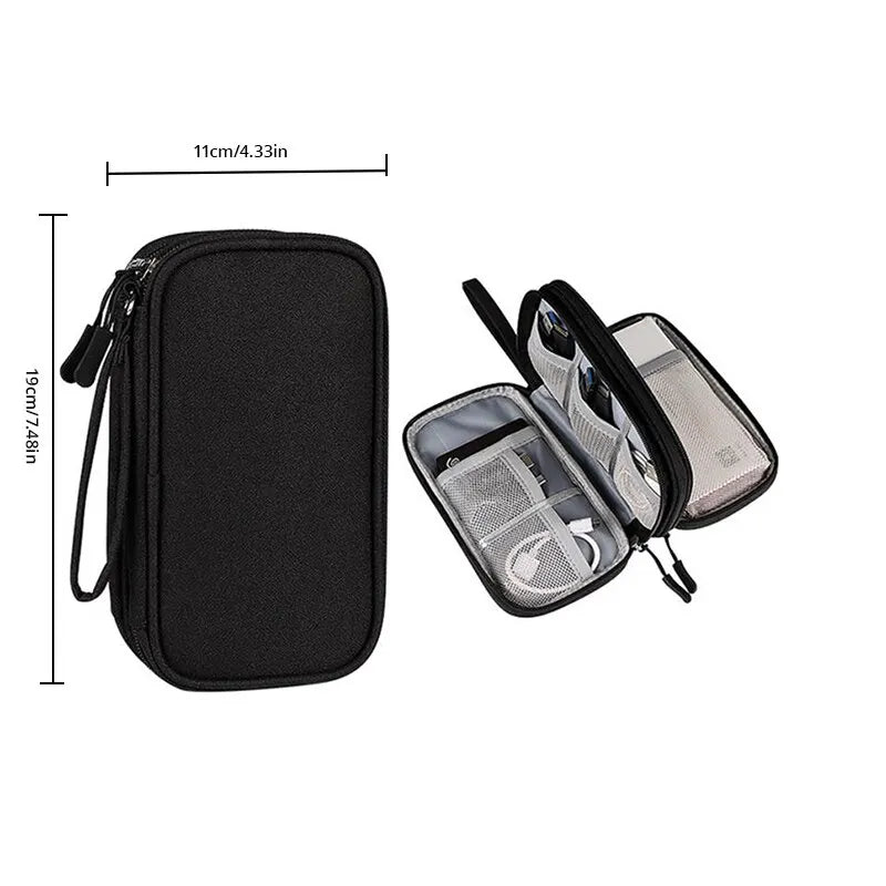 Portable Digital Storage Bag – USB Cable Organizer & Charger Holder