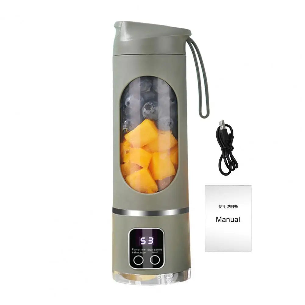 Portable 450ml Blender: Dual-Speed Rechargeable Juicer