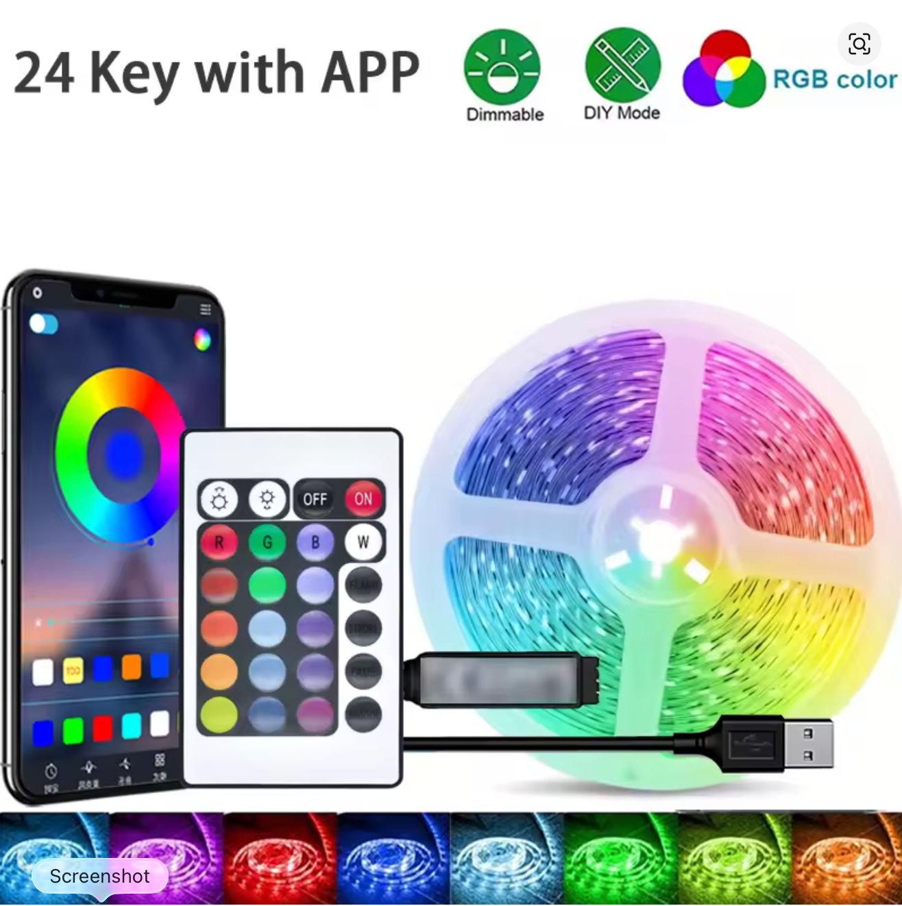 RGB LED Strip Lights 1M-40M: APP Control Music Sync Room Decor