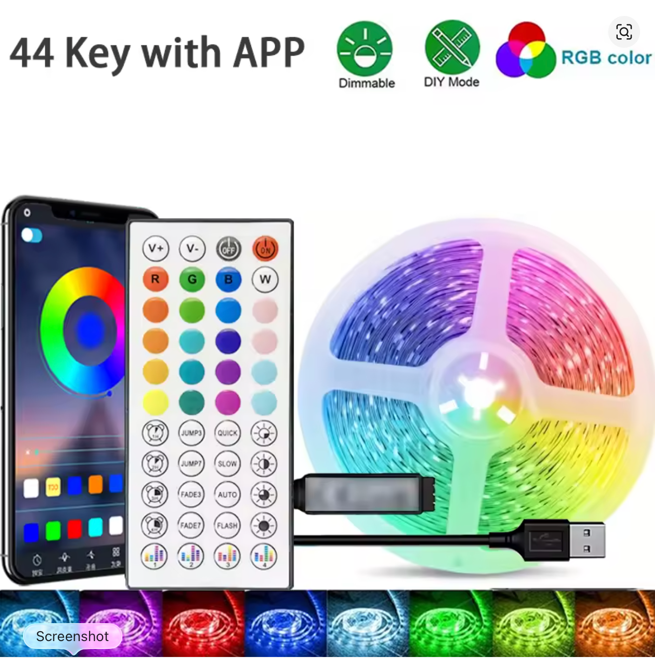 RGB LED Strip Lights 1M-40M: APP Control Music Sync Room Decor