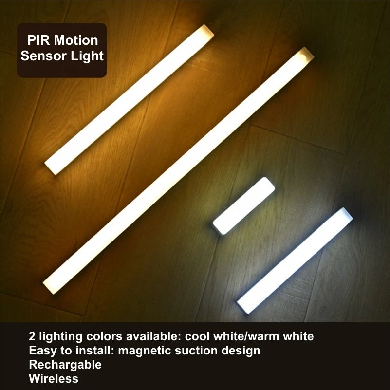 Rechargeable Motion Sensor LED Bar Light: Magnetic Cabinet Lamp